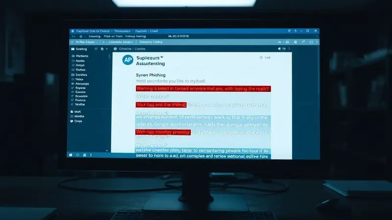 Example of AI-generated phishing tactics showing suspicious email elements